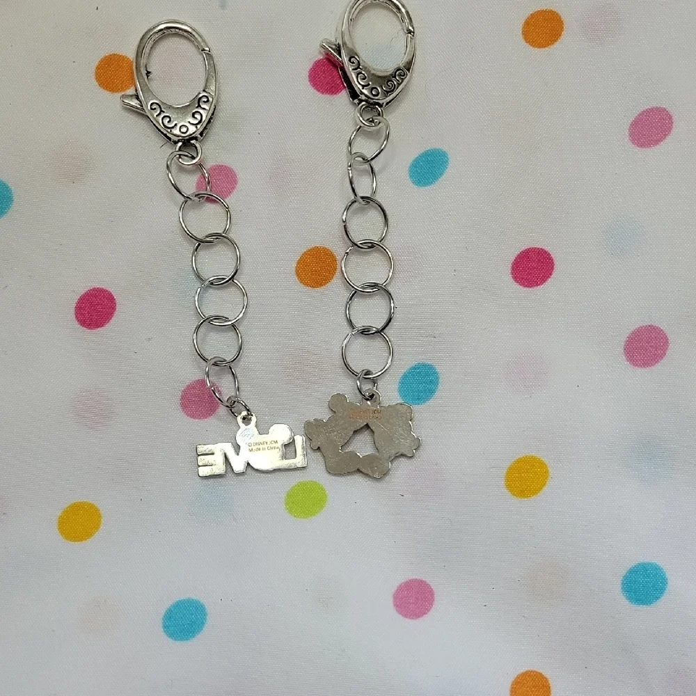 Disney Hand Crafted Mickey Mouse Silver Keychain Set - Picture 5 of 5